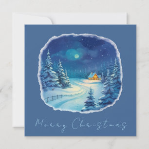 Winterlandschaft Dankeskarte