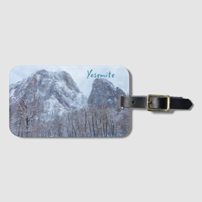Winterlandschaft des Yosemite-Nationalparks Gepäckanhänger (Vorderseite (Horizontal))