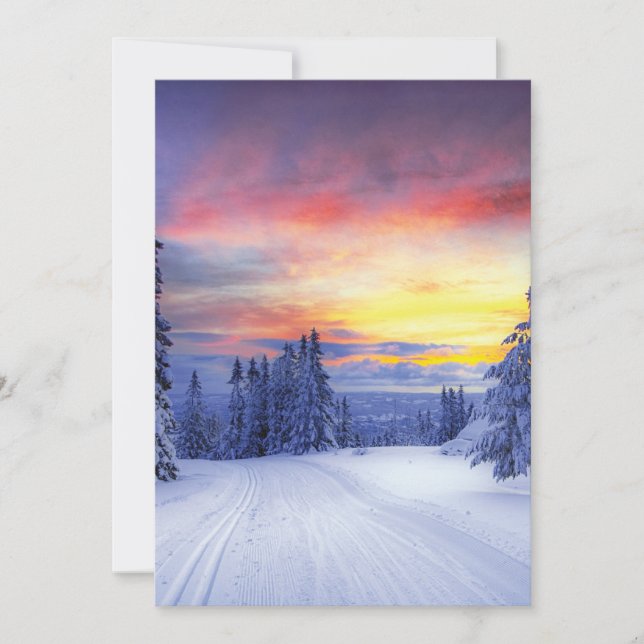 Winterlandschaft Einladung (Vorderseite)