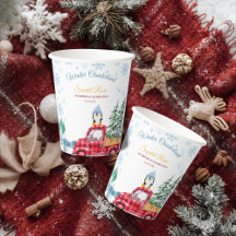 Winterlandschaft Einladung zum 1. Geburtstag