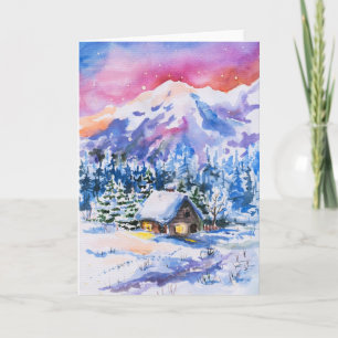 Winterlandschaft Feiertagskarte