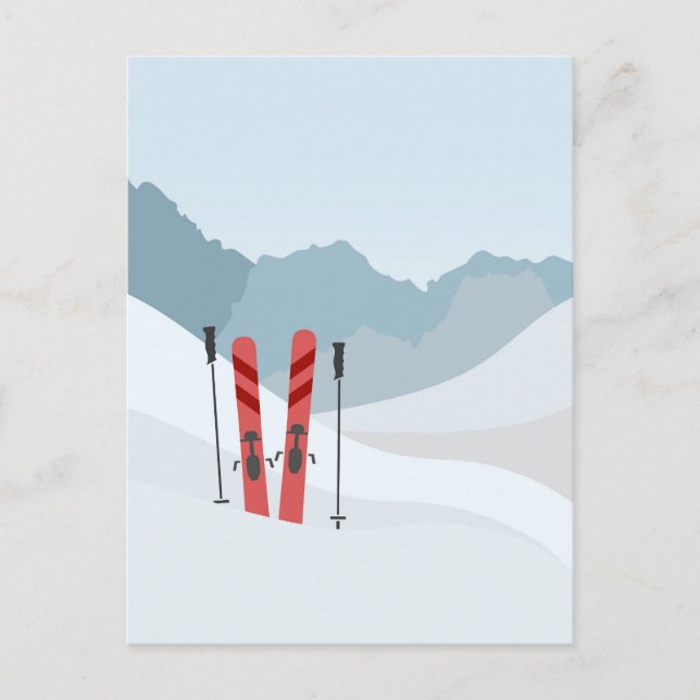 Winterlandschaft Feiertagspostkarte (Vorderseite)