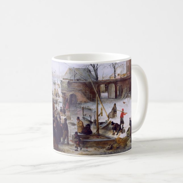 Winterlandschaft. Fine Art Christmas Geschenk Tasse (VorderseiteRechts)