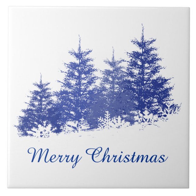 Winterlandschaft Fliese (Vorderseite)