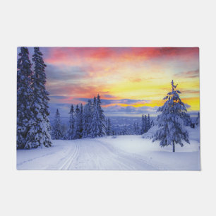 Winterlandschaft Fußmatte
