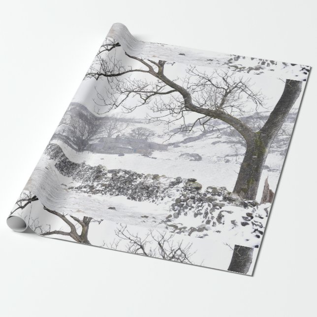 Winterlandschaft Geschenkpapier (Ungerollt)