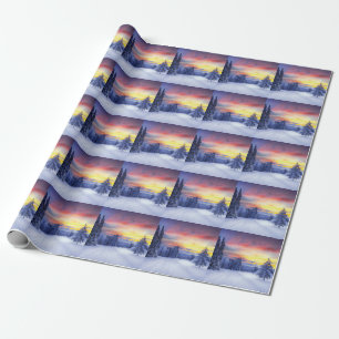 Winterlandschaft Geschenkpapier