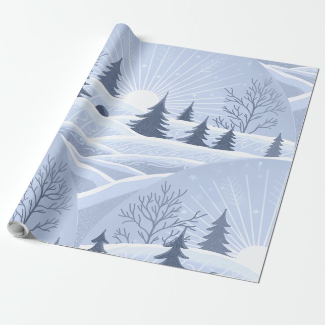 Winterlandschaft Geschenkpapier (Ungerollt)