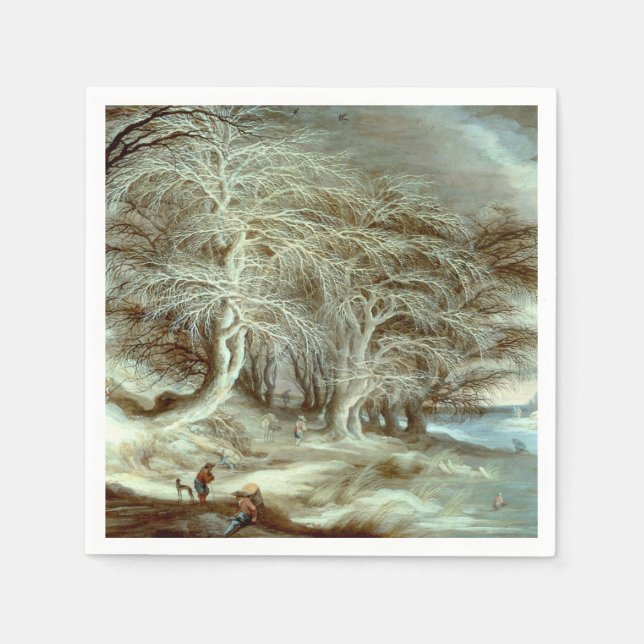 Winterlandschaft Gijsbrecht Leytens Serviette (Vorderseite)