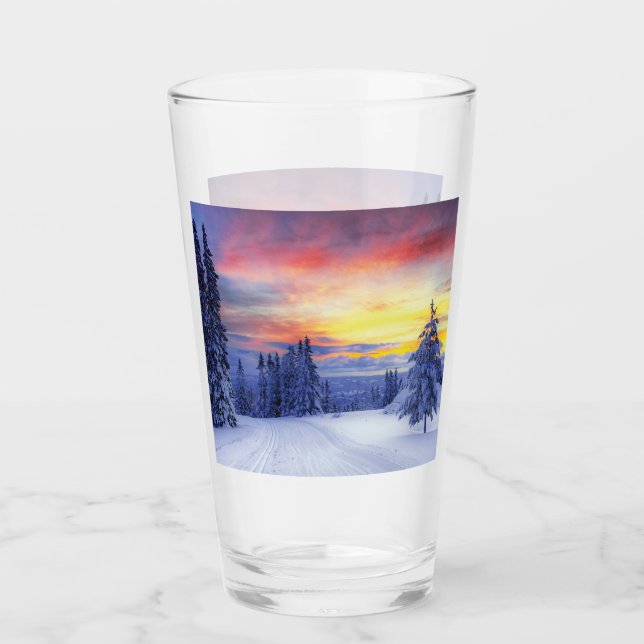 Winterlandschaft Glas (Vorderseite)