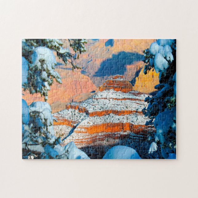 Winterlandschaft Grand Canyon. Puzzle (Horizontal)