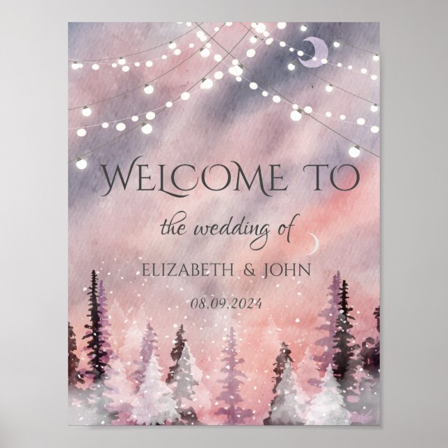 Winterlandschaft Grönlandwald Poster (Vorne)