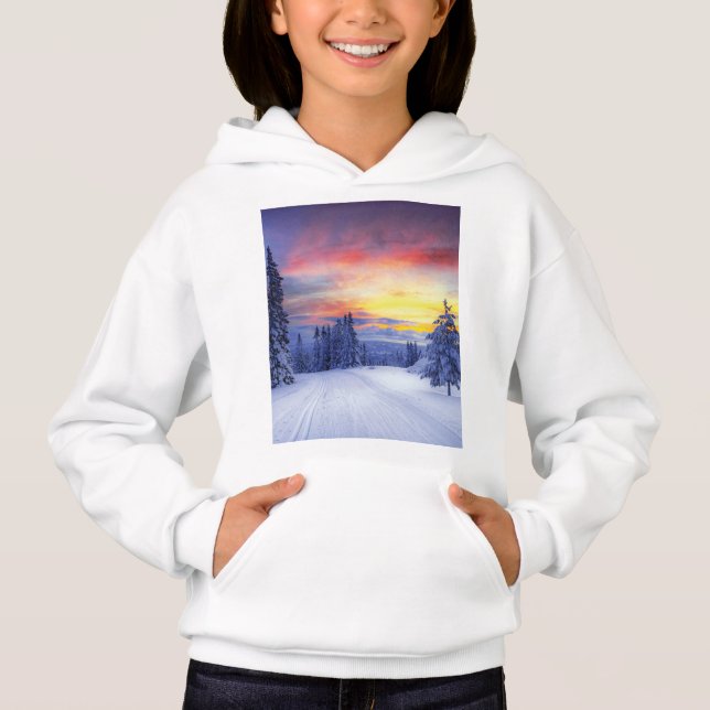 Winterlandschaft Hoodie (Vorderseite)