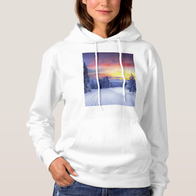 Winterlandschaft Hoodie (Vorderseite)