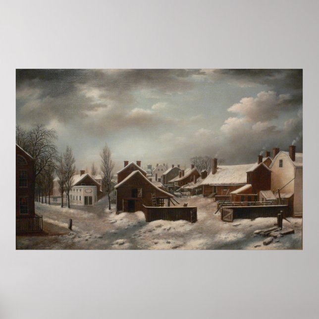 Winterlandschaft in Brooklyn - Typ Francis Poster (Vorne)