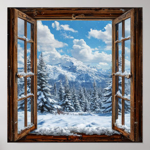 Winterlandschaft in Fake Poster