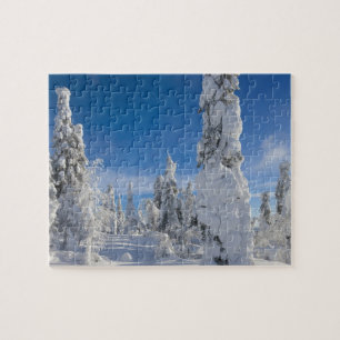 Winterlandschaft in Lappland Puzzle