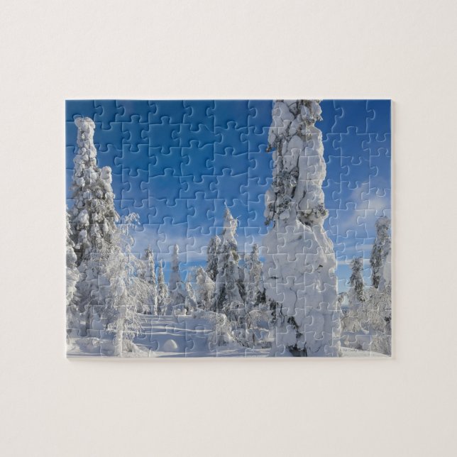 Winterlandschaft in Lappland Puzzle (Horizontal)
