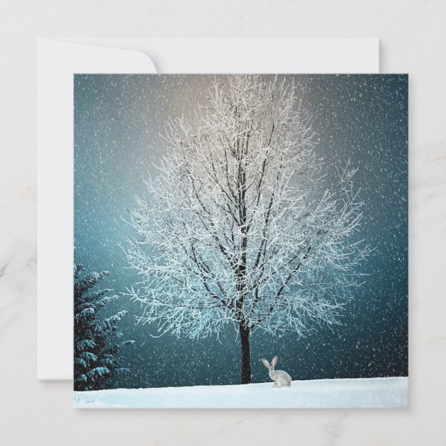 Winterlandschaft Karte (Vorderseite)