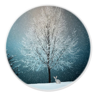 Winterlandschaft Keramikknauf
