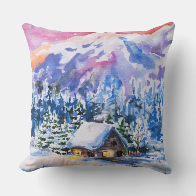 Winterlandschaft Kissen (Vorderseite)