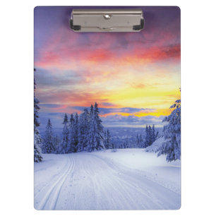 Winterlandschaft Klemmbrett