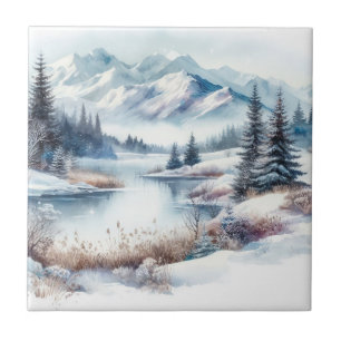 Winterlandschaft Kunst, Dichtung und Musik Fliese