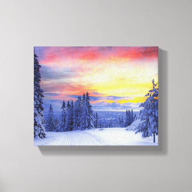 Winterlandschaft Leinwanddruck (Vorderseite)