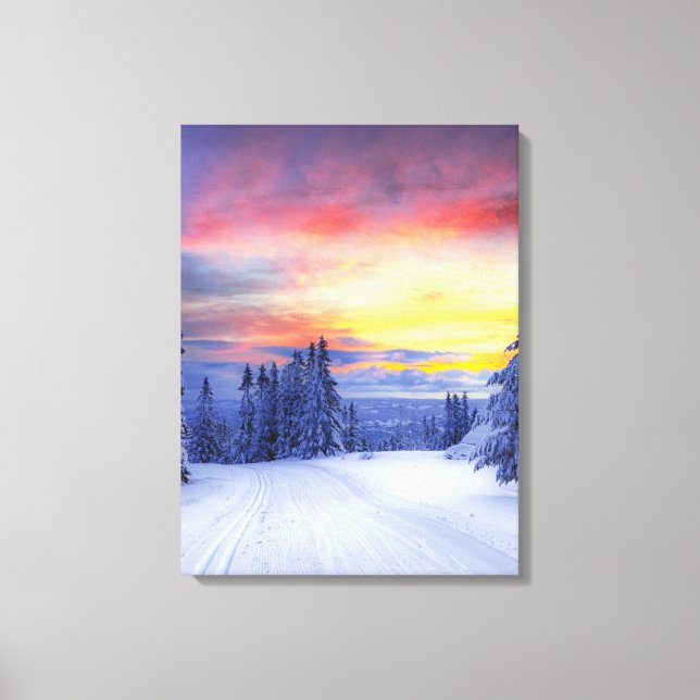 Winterlandschaft Leinwanddruck (Vorderseite)