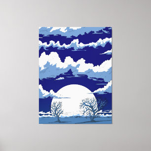 Winterlandschaft Leinwanddruck
