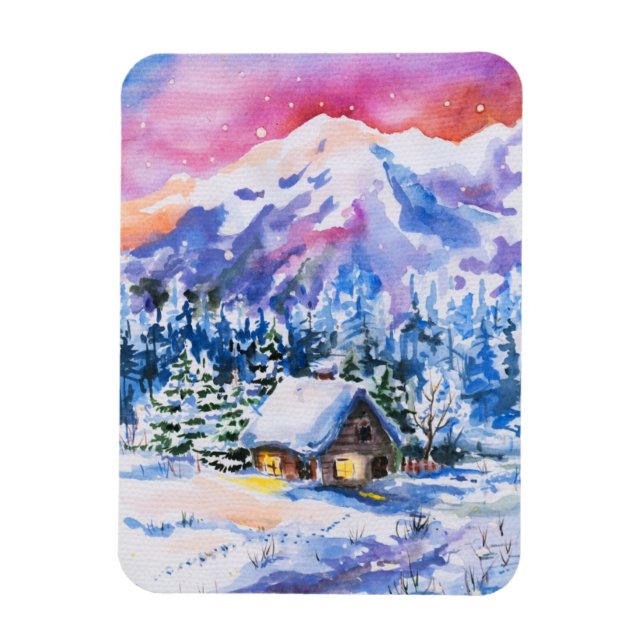 Winterlandschaft Magnet (Vertikal)