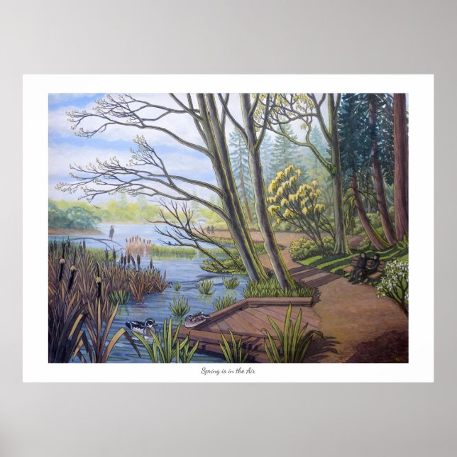 Winterlandschaft Malerei 9 Adler Cheakamus Fluss Poster (Vorne)