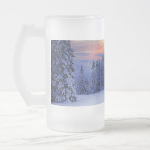 Winterlandschaft Mattglas Bierglas