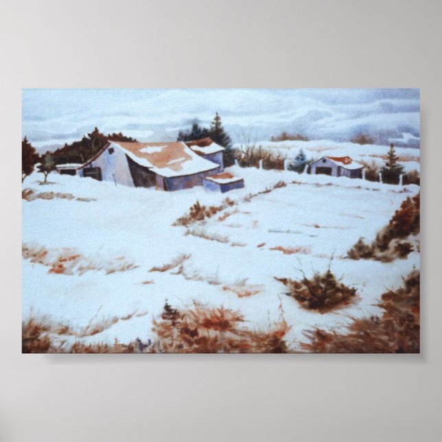 Winterlandschaft Mini-Poster Poster (Vorne)