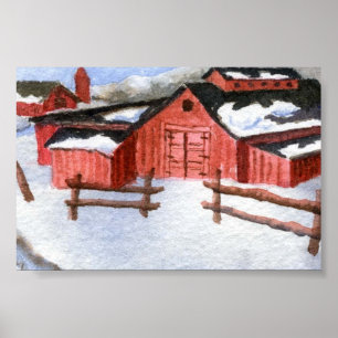 Winterlandschaft Mini-Poster Poster