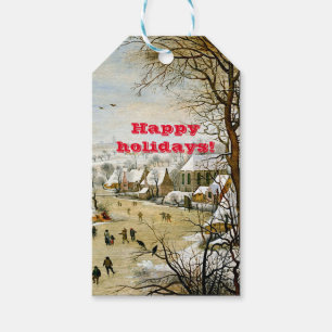 Winterlandschaft mit Eis-Skatern Geschenkanhänger