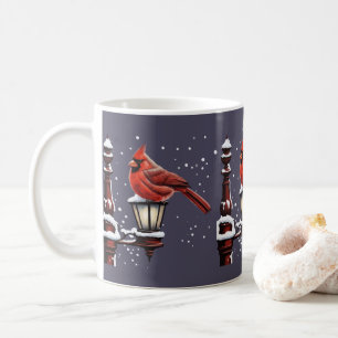 Winterlandschaft mit Kardinal Bird Urlaub Weihnach Kaffeetasse