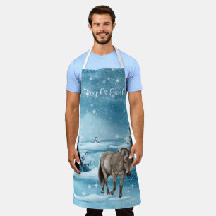 Winterlandschaft mit Pferdeschnee und Bäumen Urlau Schürze