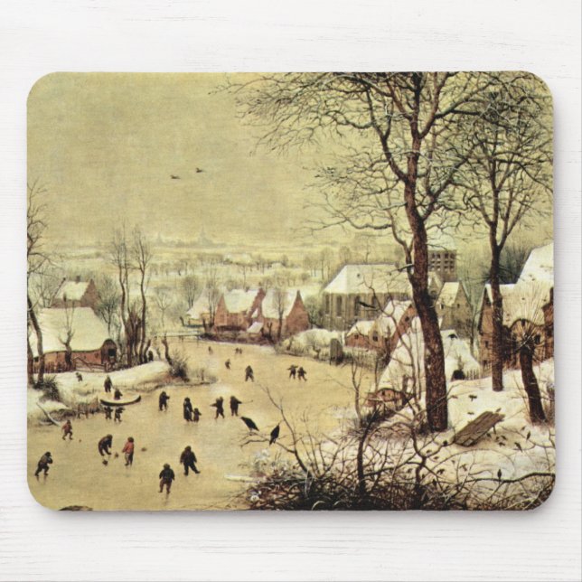 Winterlandschaft mit Skatern durch Pieter Bruegel Mousepad (Vorne)