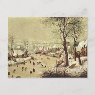 Winterlandschaft mit Vogelfalle - 1565 Postkarte