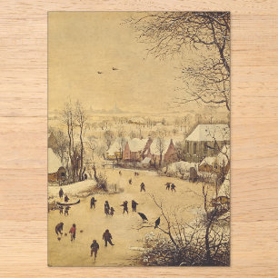 Winterlandschaft mit Vogelfalle von Pieter Brueghe Acryleinladungen