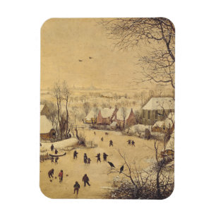 Winterlandschaft mit Vogelfalle von Pieter Brueghe Magnet