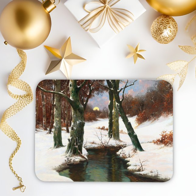 Winterlandschaft mit zunehmendem Mond Magnet (Von Creator hochgeladen)