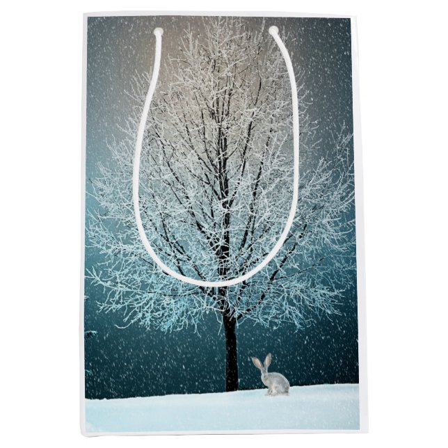 Winterlandschaft Mittlere Geschenktüte (Vorderseite)