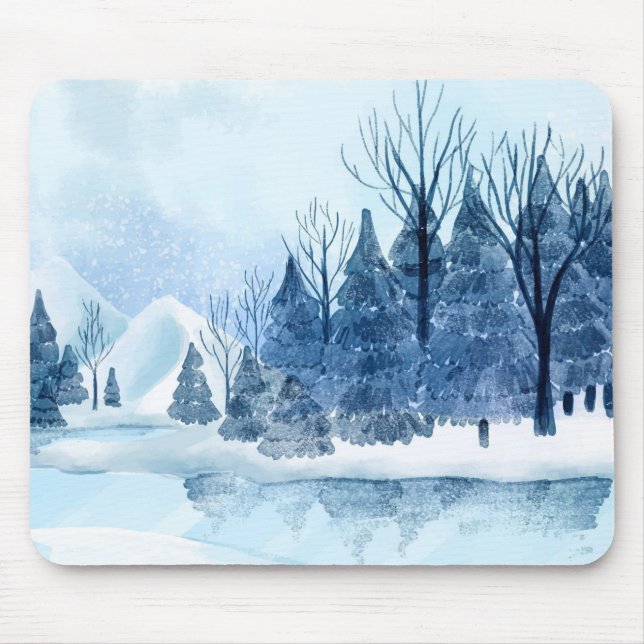 Winterlandschaft Mousepad (Vorne)