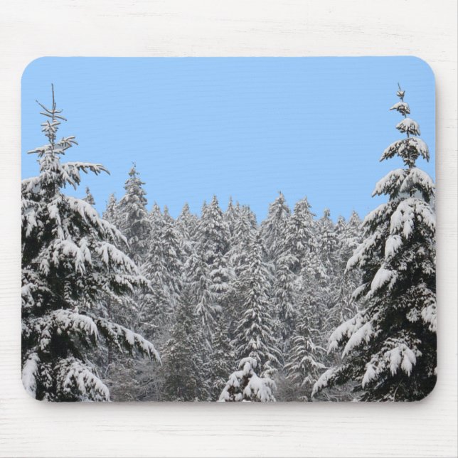Winterlandschaft Mousepad Schneewaldgeschenke (Vorne)