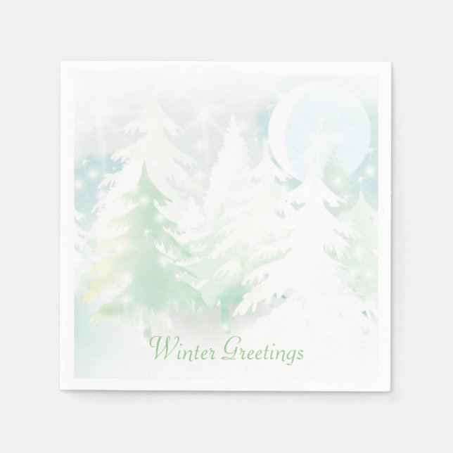 Winterlandschaft Napkins Serviette (Vorderseite)