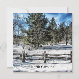 Winterlandschaft North Carolina Feiertagskarte
