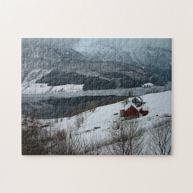 Winterlandschaft, Norwegen/Skandinavien Puzzle (Horizontal)
