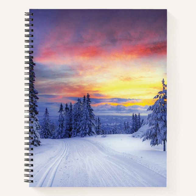 Winterlandschaft Notizbuch (Vorderseite)